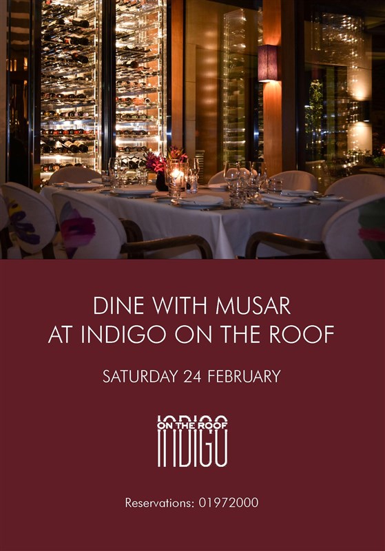 Dine with Musar at Indigo on the Roof